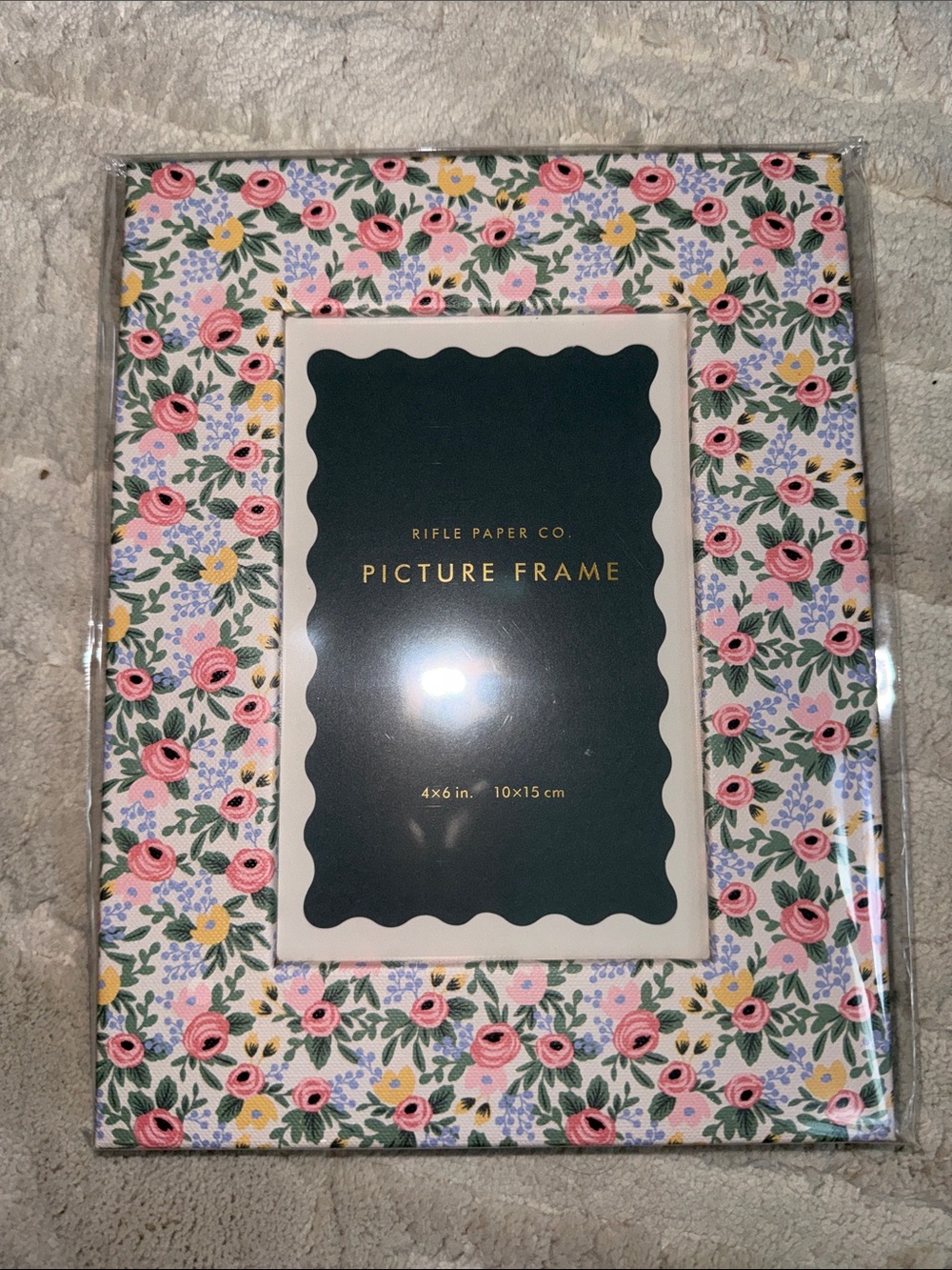 Rifle Paper Co. Floral Frame in Pink, Green and Yellow for 4x6 photo